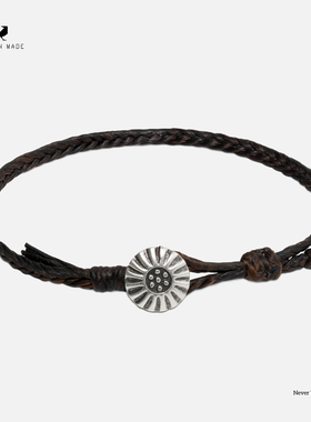 RONINMADE小众编织棕色壳蜡绳手链男女手绳情侣礼物