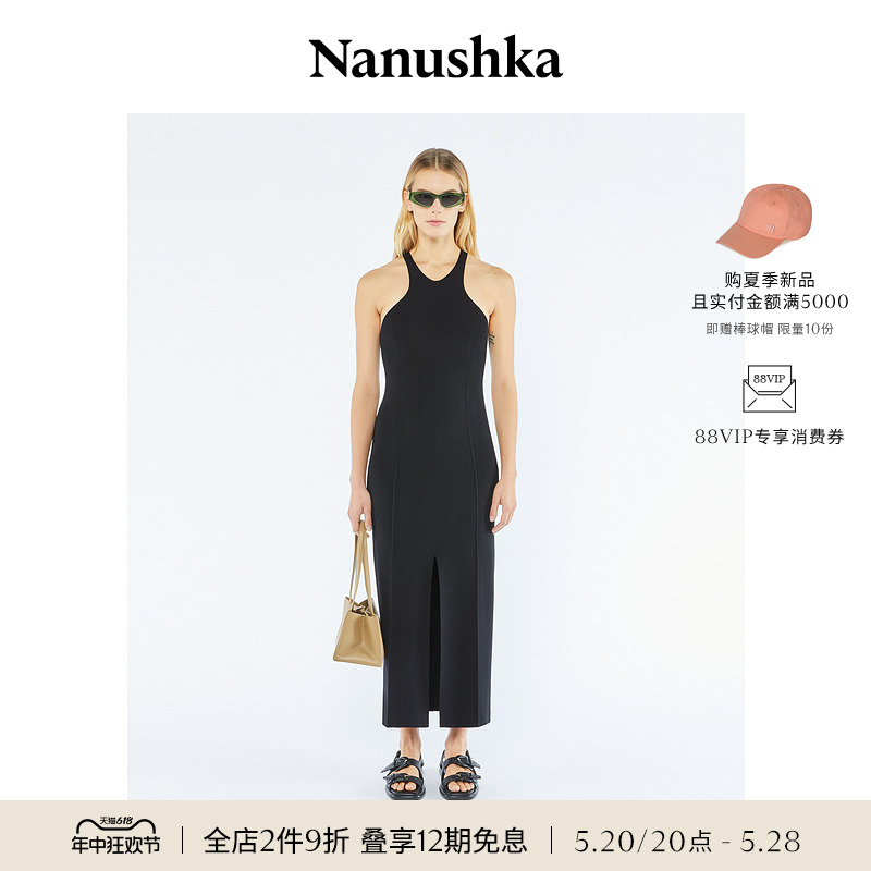 【限时折扣】NANUSHKA 女士 ELIA 时尚优雅无袖中长款修身连衣裙