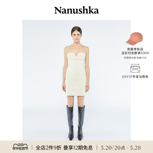 女士 ZINA 限时折扣 奶油色抹胸连衣裙辣妹修身 短裙 NANUSHKA