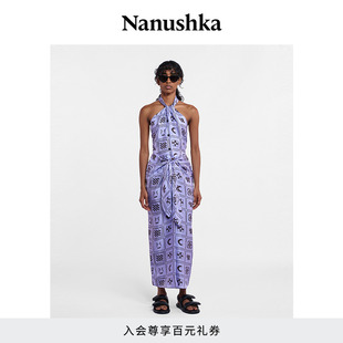 高领垂褶缎面高级感背心吊带 NELINE 女士 NANUSHKA