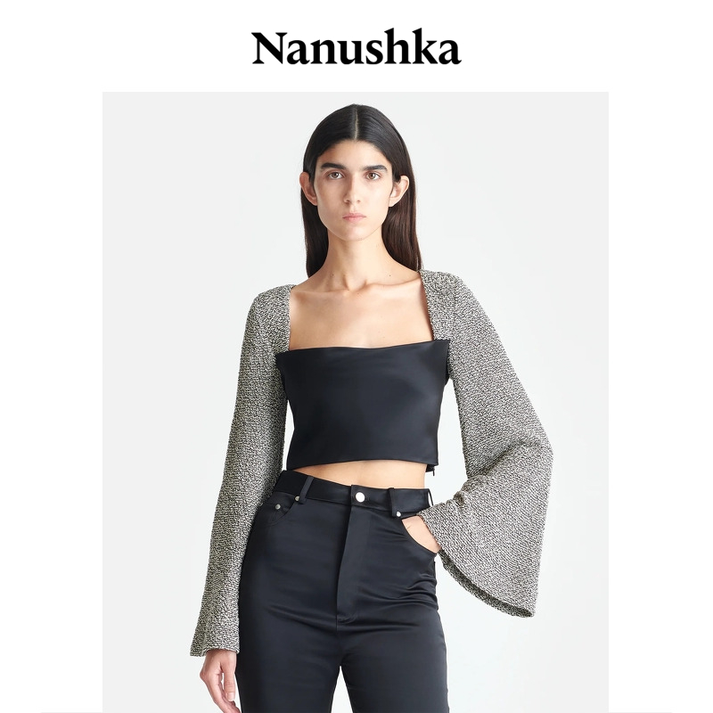 【好物体验】NANUSHKA 女士 TASULA 垂领喇叭袖上衣