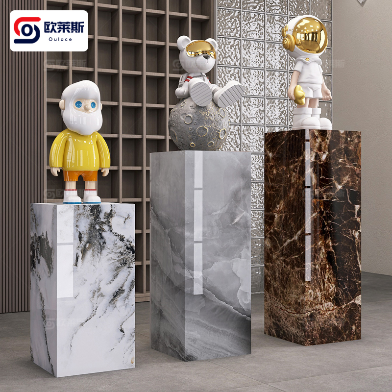 岩板装饰柱轻奢客厅玄关摆件底座