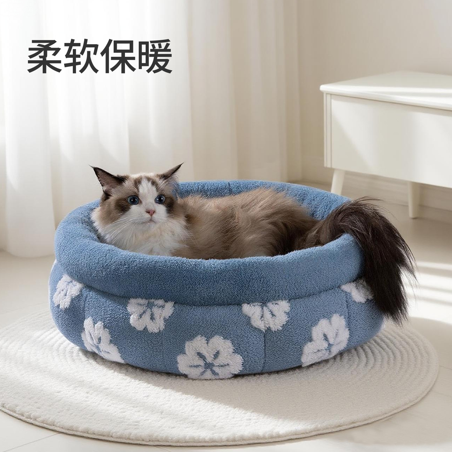 猫窝冬天保暖小型犬狗窝深度睡眠