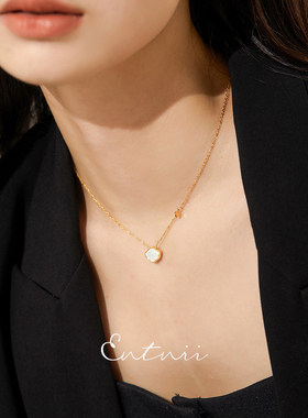 甜美可爱贝壳爱心项链锁骨链