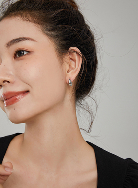 Entnii 法国女孩 法式经典气质简约水滴时髦亮面高级感耳钉耳环