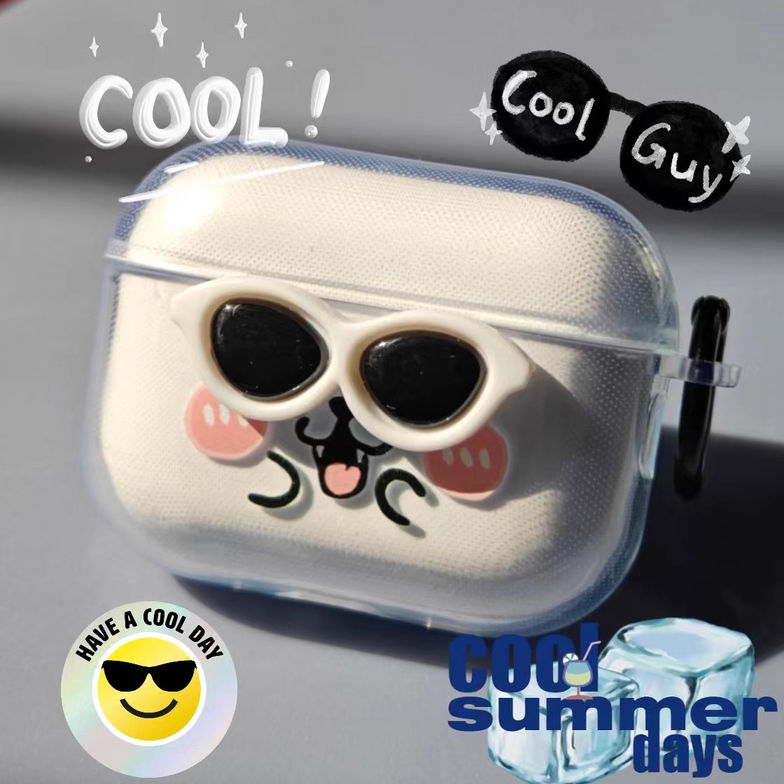 墨镜熊vivotws5耳机保护套vivotws3e耳机套vivotwsair3壳vivotws4可爱iqootws5