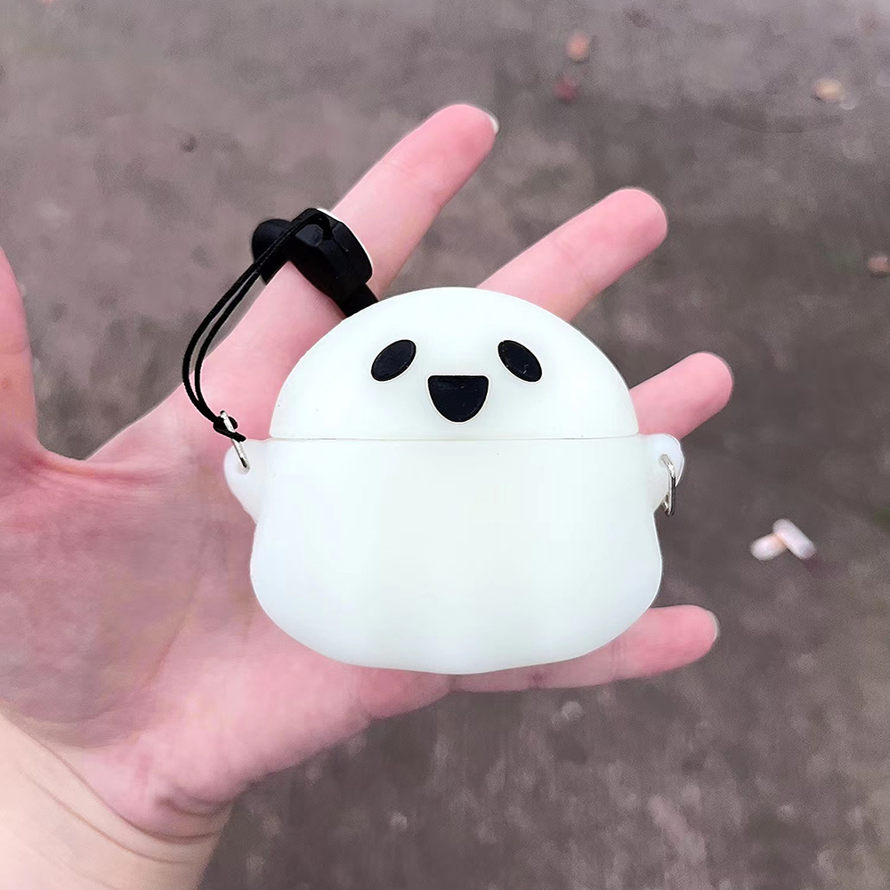 万圣夜光小幽灵适用于iqootws2保护套vivotws4耳机套tws3耳机壳tws3e可爱硅胶airpods3pro2软壳iqootwsair2 3C数码配件 耳机保护套 原图主图