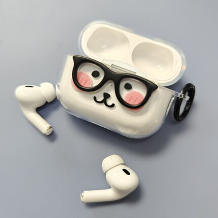 眼镜熊适用oppoencoair5pro保护套encoair4pro耳机套encoair4i壳套encofree4可爱x3卡通encoclip2软壳