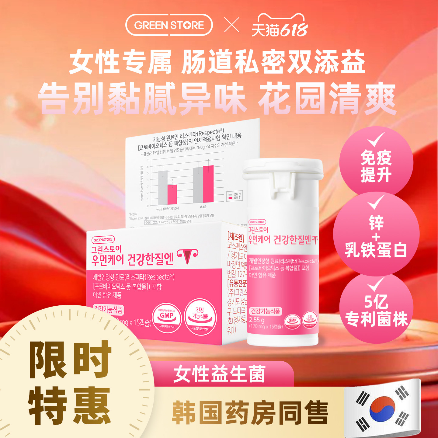 韩国进口女性私密护理益生菌