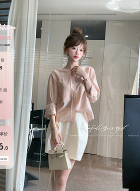 【福利6折清仓】csk丘比特 “柔幻Light” 天丝防晒长袖正肩衬衫