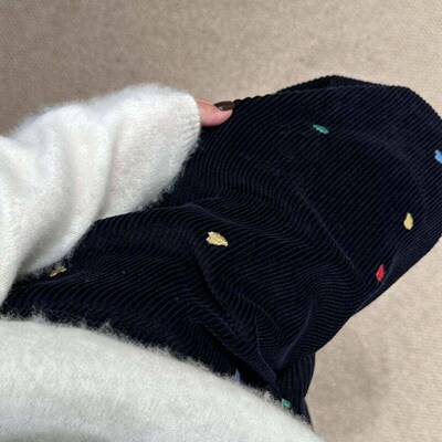 20裤25超火刀裤爱心裤刺灯瘦芯绒RVHLTQ阔腿秋冬显大尺绣码胖镰mm