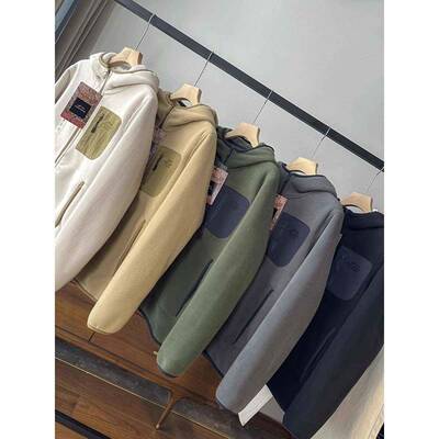 GHO国暖！日单~岛情侣款绒加厚保加休KYS闲羊摇粒绒羔绒连帽夹克