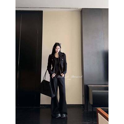 泽玄七202件假5黑冬季新微胖显瘦设套计感款两银狐绒加厚外套YLYV