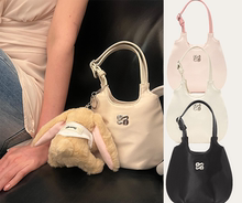 野啵妮 Glowny兔子缎面芭蕾包鸡蛋型韩国小众迷你女包可爱手提包