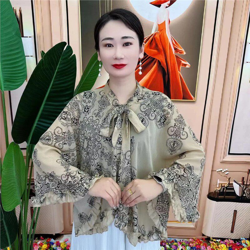 夏季清凉多功能薄款印花丝巾披肩