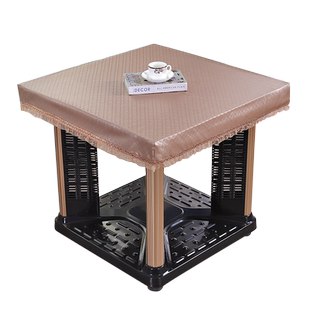 烤火桌罩皮罩电炉罩取桌罩麻将桌罩加厚皮套防水防油防烫桌布罩套