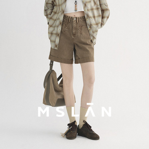 MSLAN26春商场同款牛仔短裤
