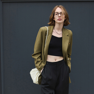 西装 都市通勤时髦长袖 MSLAN春季 外套MECE2512 复古美拉德西装