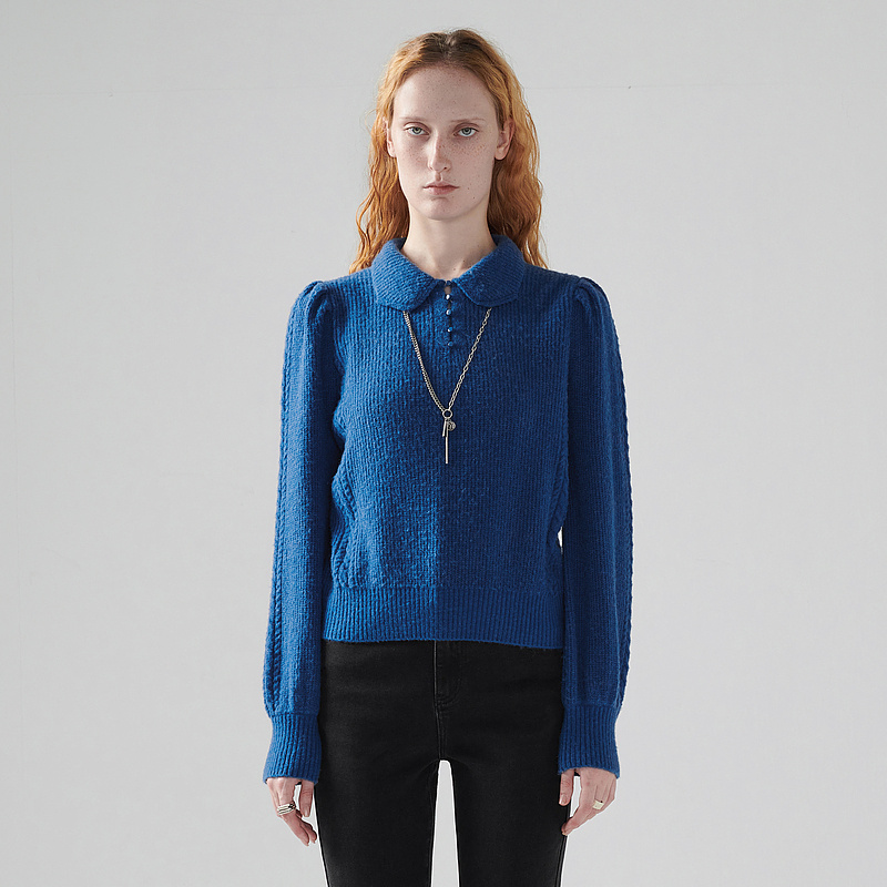 【含羊毛羊驼毛】mslan 商场同款进口面料无压感毛针织衫mede1314