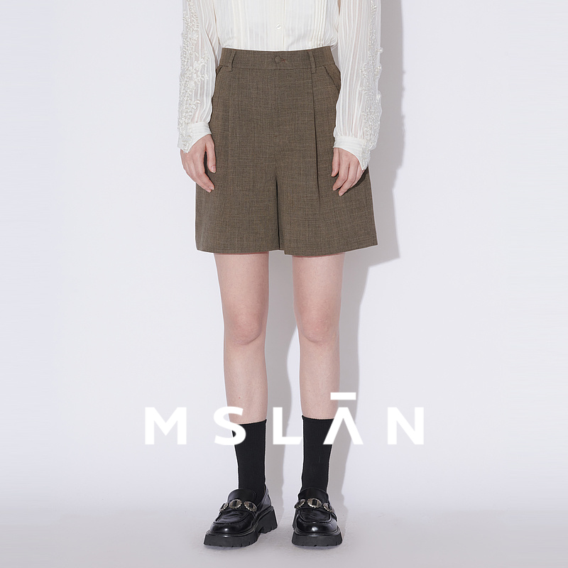 复古高腰显瘦西装短裤MSLAN