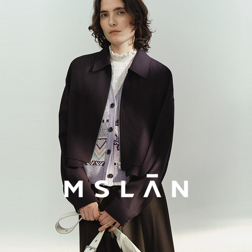 MSLAN进口澳毛翻领短外套26春