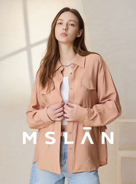 【微肌理】MSLAN春夏设计感户外抽绳空气感衬衫外套MFCE1422