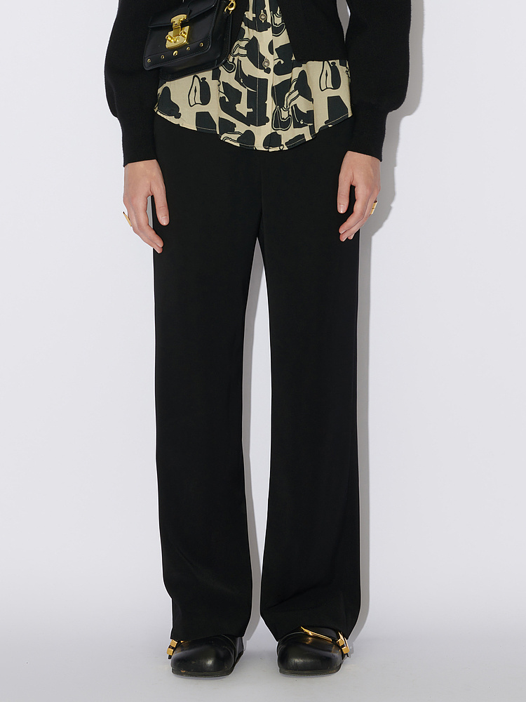 商场同款直筒裤MSLAN宽松高腰