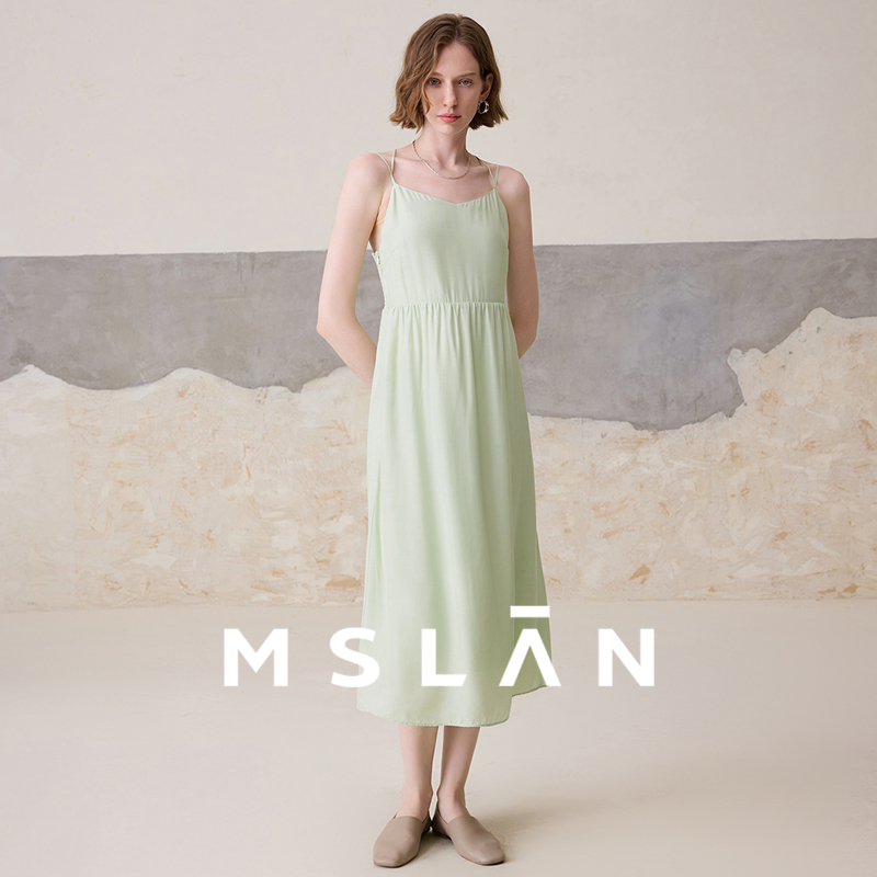MSLAN商场同款春夏度假连衣裙