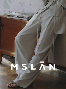 天丝醋酸/MSLAN春季简约系带垂顺休闲裤慵懒阔腿裤MHAK046