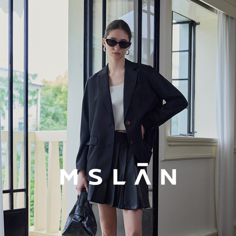 长袖西装外套MSLAN通勤