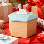 森活木趣旋转木马首饰盒刻字音乐盒摆件八音盒儿童生日礼物女生