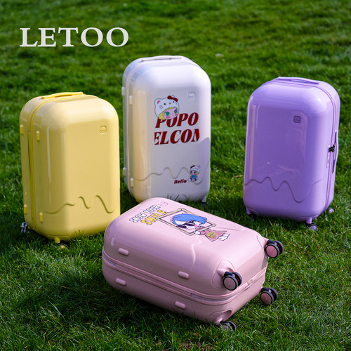 letoo拉杆箱PC材质涂鸦万向轮