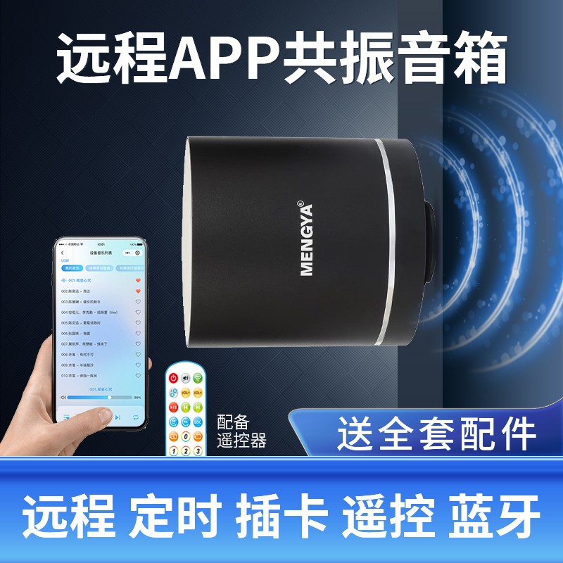 猛牙骨传导共振音响WIFI远程控制蓝牙遥控定向穿透型音箱防噪音器