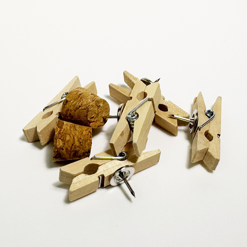 洞洞板配件照片夹子实木小夹子