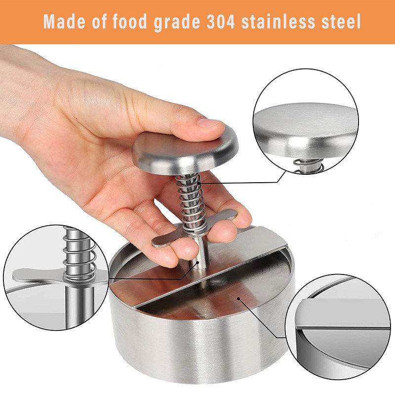 304 Stainless Steel Hamburger Press Burger Patty Maker - Product image 3