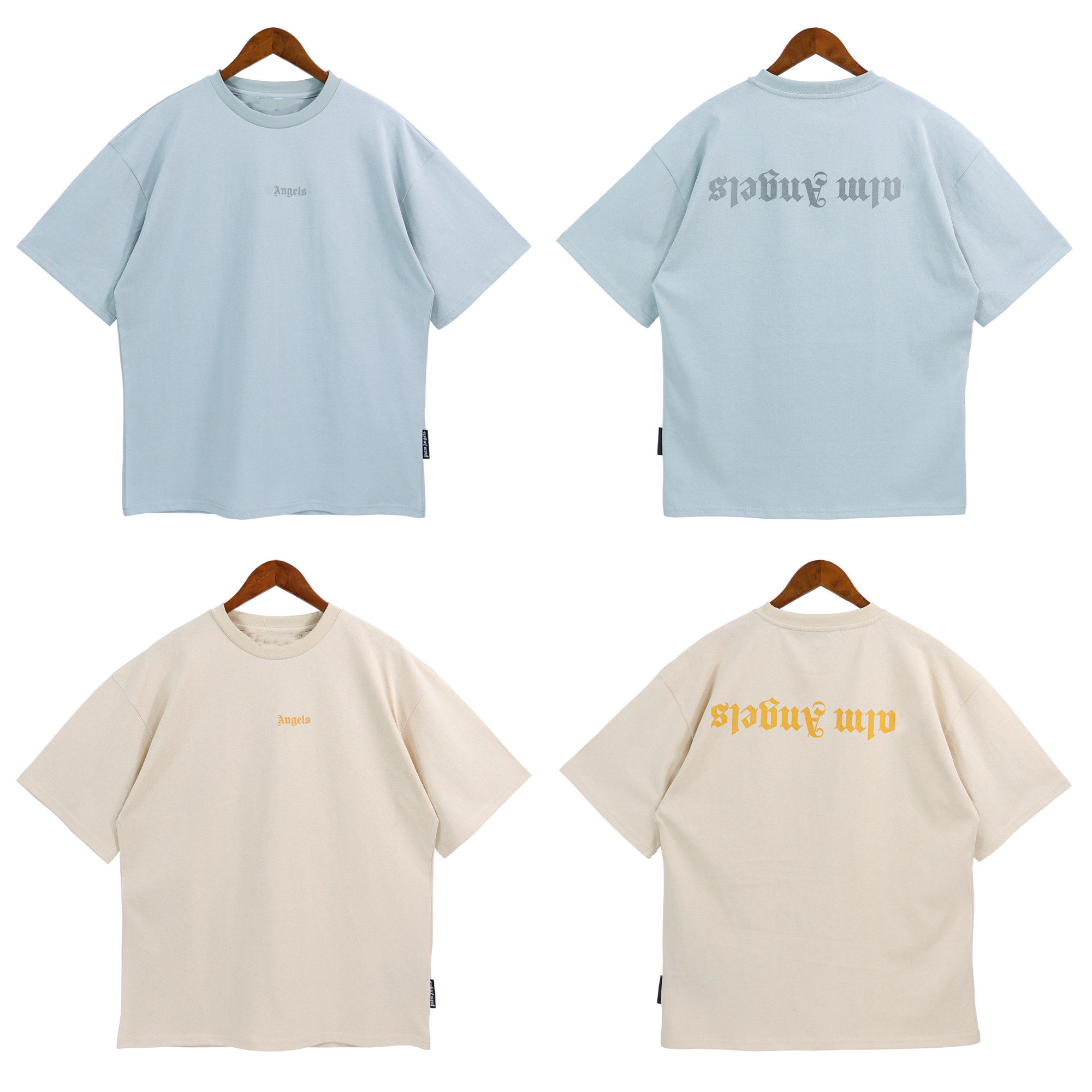 ANGELS 23SS 남성 여성 커플 티셔츠 문자 프린트 티셔츠