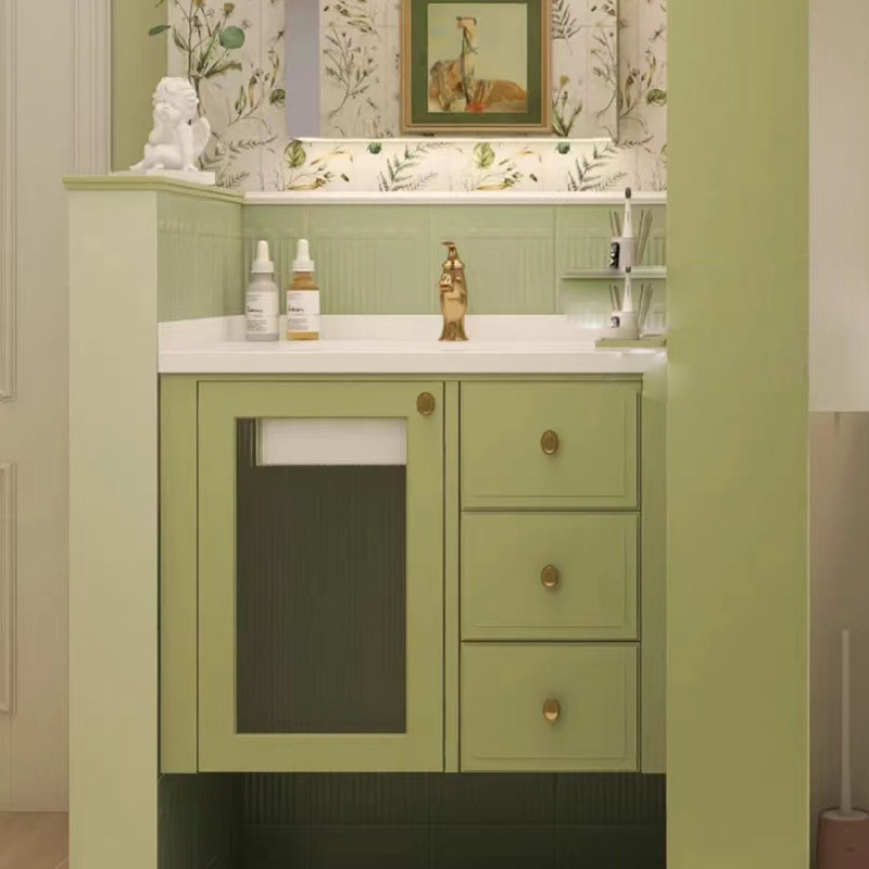 浴室柜组合现代简约洗脸洗手台盆柜组合小户型卫生间洗漱台池镜柜