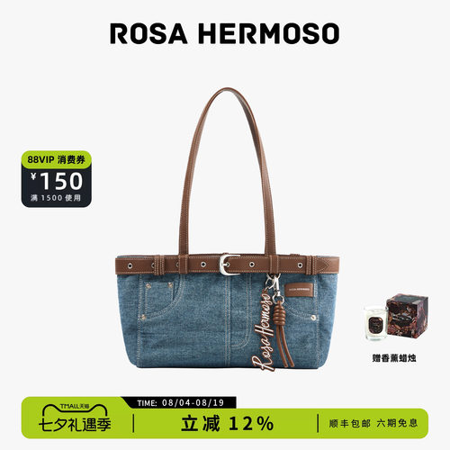 ROSA HERMOSO/珞赫「牛仔系列」单肩包法棍包牛仔布春夏度假海边