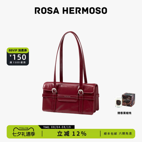 七夕礼物ROSA HERMOSO/珞赫「风琴包」复古腋下包女法棍包单肩包