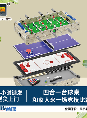 翔竣儿童台球四合一小型迷你桌球台玩具男孩6家用室内折叠桌球8岁