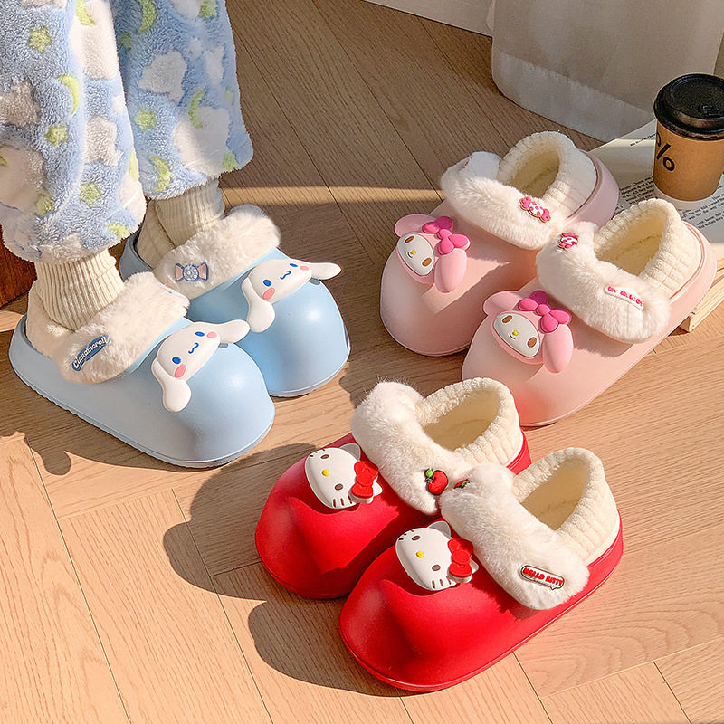 包跟EVA棉拖鞋女可拆洗秋冬季新款外穿保暖防滑防水棉鞋女鞋