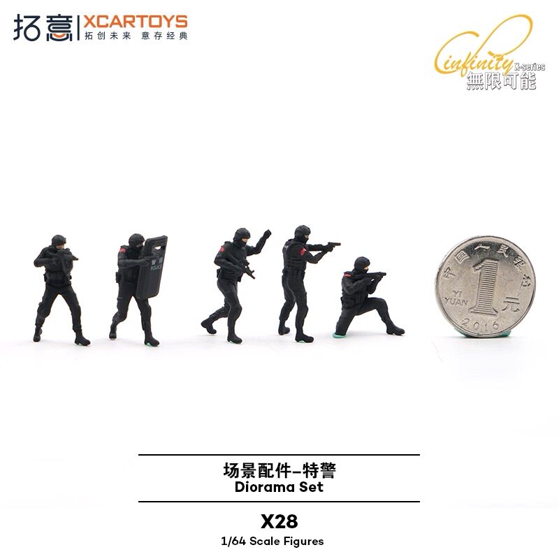 拓意特警人偶套装64树脂场景X28