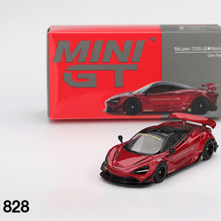 MINIGT828迈凯伦McLaren720S酒红色64合金成品小汽车模型