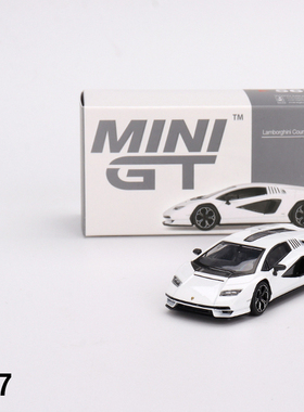 MINIGT567兰博基尼康塔什CountachLPI800-4白色64合金汽车模型