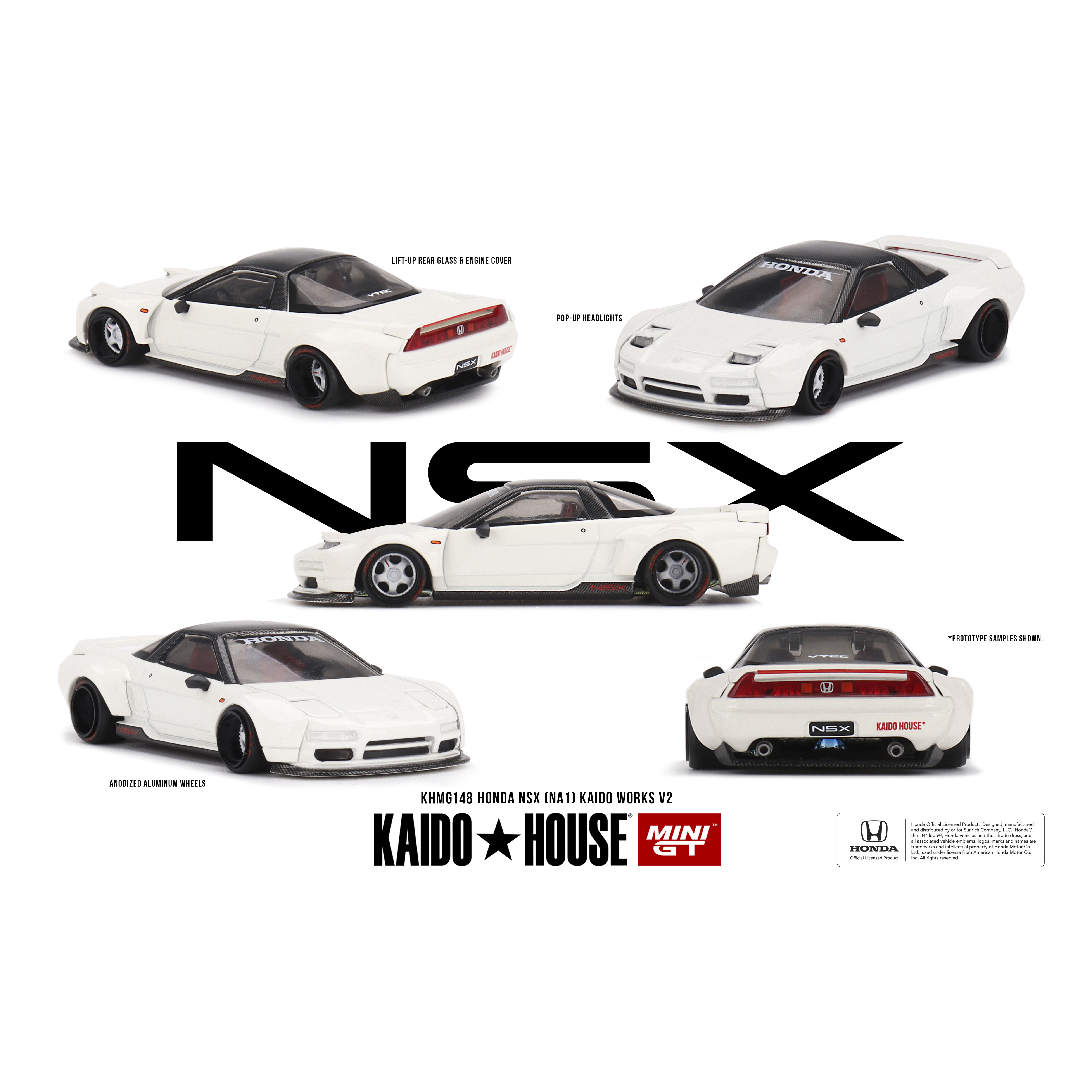 KaidoHouse148本田NSX白64合金车