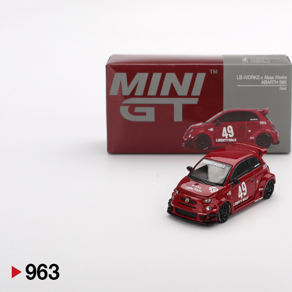 MINIGT963阿巴斯LB酒红64合金车
