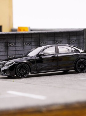 KingModelKM奔驰BenzS65 AMG（W222）黑武士/亮黑色1:64合金车模