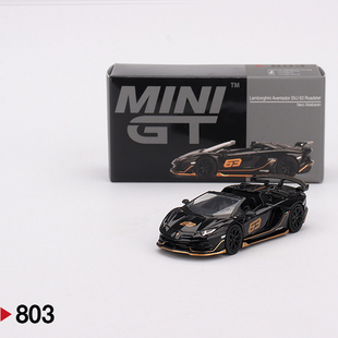 MINIGT803兰博基尼Lamborghini埃文塔多SVJ63黑金大牛64合金车模