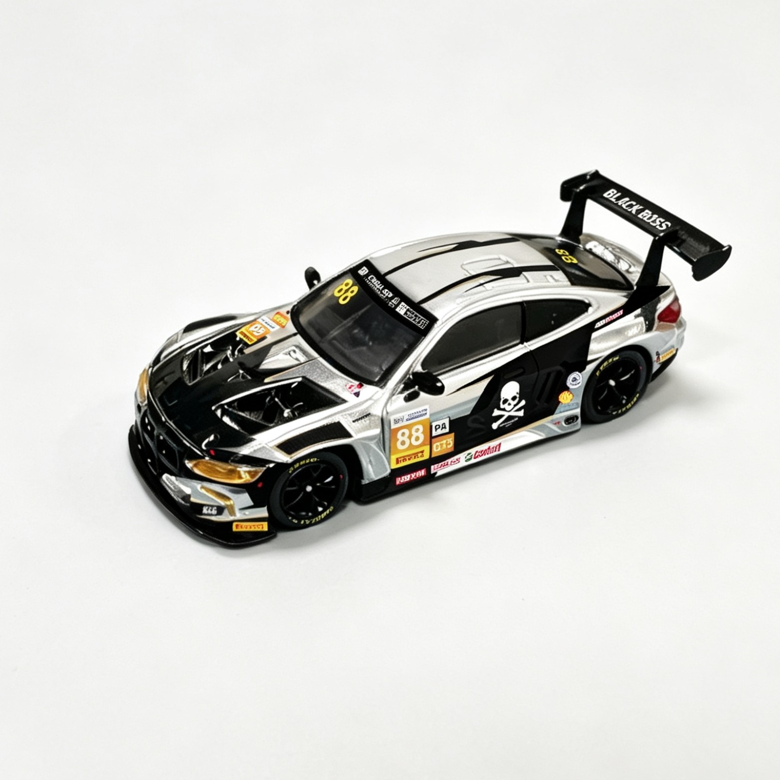 AS宝马M4GT3电镀银挂卡64合金