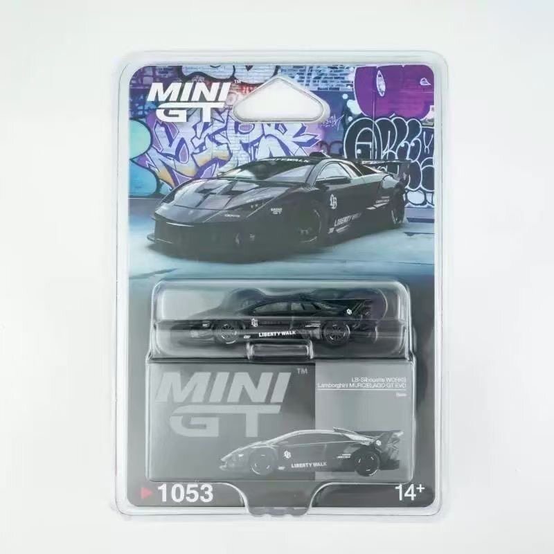 MINIGT1053挂卡兰博基尼蝙蝠LBWK改装版黑色64合金静态观赏车模